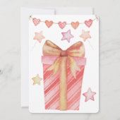 Invitation Cute Cavalier avec gâteau fête le quatrième annive (Dos)