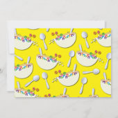 Invitation Cute Cereal Bowl Enfants Slepover fête d'anniversa (Dos)