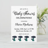 Invitation Cute Champignons Baby shower neutre genre (Debout devant)