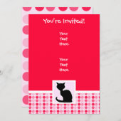 Invitation Cute chat (Devant / Derrière)