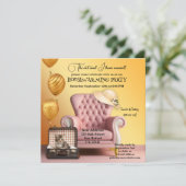 Invitation Cute Chat Boho Chic Houseécher Party (Debout devant)