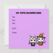 Invitation Cute Chat Thémé Halloween Party (Dos)