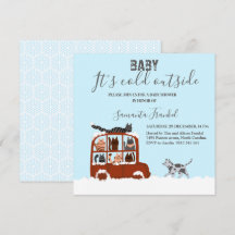 Cute Chats en voiture Hiver Baby shower froid