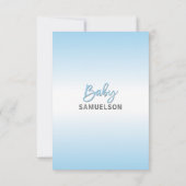 Invitation Cute Chevron Blue Grey Elephant Baby shower GARY (Dos)