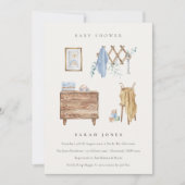 Invitation Cute Chic Boy Baby Nursery Baby shower essentiel (Devant)