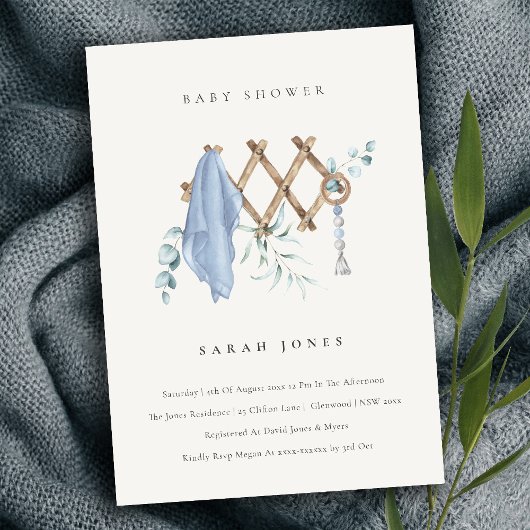 Invitation Cute Chic Boy Baby Nursery Baby shower essentiel