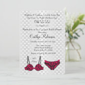 Invitation Cute Chic Lingerie Soutien-gorge nuptiale Invitati (Debout devant)
