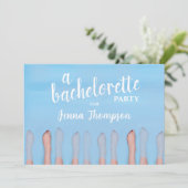 Invitation Cute Chic Spa Week-end Bachelorette Party (Debout devant)