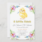 Invitation Cute Chick sur le point de Hatch Baby shower (Devant)