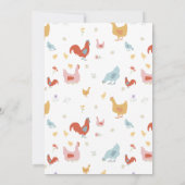 Invitation Cute Chickens Hens Chick Girl First 1st Birthday (Dos)