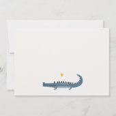 Invitation Cute Chomp Alligator Marais Enfants Photo Annivers (Dos)