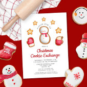 Invitation Cute Christmas Cookie Exchange Snowman