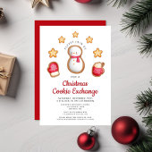 Invitation Cute Christmas Cookie Exchange Snowman