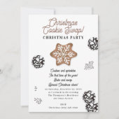 Invitation Cute Christmas Cookies Holiday Baking Cookie Swap (Devant)
