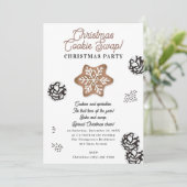 Invitation Cute Christmas Cookies Holiday Baking Cookie Swap (Debout devant)