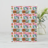 Invitation Cute Christmas Patchwork Pattern (Debout devant)