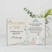 Invitation Cute Cinderella Fairytale Book (Debout devant)