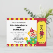 Invitation CUTE Circus Anniversaire de enfant Party Invitatio (Debout devant)