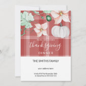 Invitation Cute Citrouille aquarelle Floral (Devant)