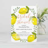 Invitation Cute Citrus Citrus blanc nuptiale de douche Invita (Debout devant)