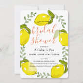Invitation Cute Citrus Citrus blanc nuptiale de douche Invita (Devant)