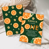 Invitation Cute Citrus Orange Bébé premier anniversaire