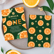 Cute Citrus Orange Bébé premier anniversaire