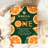 Invitation Cute Citrus Orange Bébé premier anniversaire
