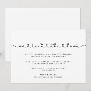 Invitation Cute connexion de la police de coeur Nous avons li