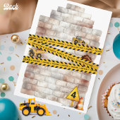 Invitation Cute Construction Camion de vidage 4e fête d'anniv