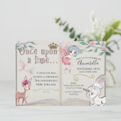 Invitation Cute Conte Fairy Parties scintillant Fairy Garden (Debout devant)