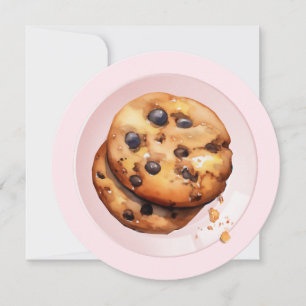 Invitation Cute Cookie Est En Chemin Baby shower Rose