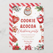 Invitation Cute Cookies et cacao Fête de Noël (Devant / Derrière)