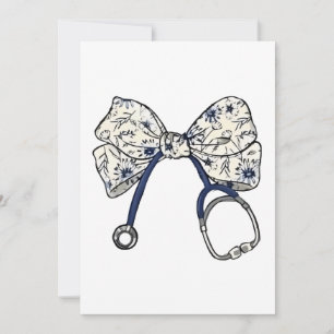 Invitation Cute Coquette Bow Coquette Bow Nurse Nurse