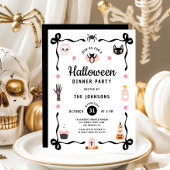 Invitation Cute Coquette Dîner d'Halloween
