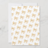 Invitation Cute Coquette Gold Bow Sweet 16 Anniversaire (Dos)