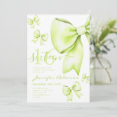 Invitation Cute Coquette Lime Green Bow Sweet 16 (Debout devant)