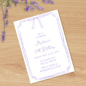 Invitation Cute Coquette Main Draw Bow Whimsical Anniversaire