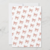 Invitation Cute Coquette Rose Gold Bow Sweet 16 (Dos)