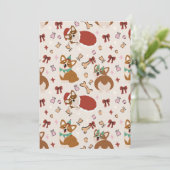 Invitation Cute Corgi Christmas Holiday Seamless Pattern (Debout devant)