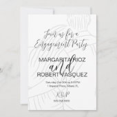 Invitation Cute Couple Hugging Script Engagement Party (Devant)