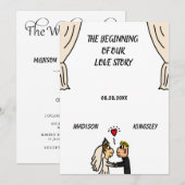 Invitation Cute Couple Mariage Histoire Commencer une nouvell (Devant / Derrière)