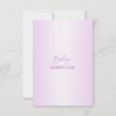 Invitation Cute couronne d'éléphant Purple Lavender Baby show (Dos)