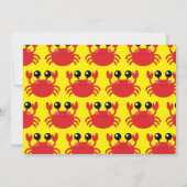 Invitation Cute Crab Beach Enfants 1er anniversaire (Dos)