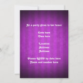 Invitation Cute crâne gothique violet et noir 5x7 doux 16 (Dos)
