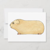 Invitation Cute Cream Guinea Pig. (Dos)