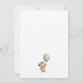 Invitation Cute Cub Sage Vert Nous Pouvons Bearly Wait Baby s (Dos)