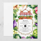 Invitation Cute Cultivé Localement Le Marché Agricole Anniver (Devant / Derrière)