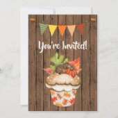 Invitation Cute Cupcake d'automne et Bund Anniversaire d'auto (Devant)