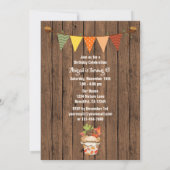 Invitation Cute Cupcake d'automne et Bund Anniversaire d'auto (Dos)